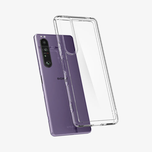 ACS03130 - Sony Xperia 10 III Case Ultra Hybrid in crystal clear showing the back